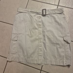 Caribbean Joe Light Tan Mini Skirt with Belt